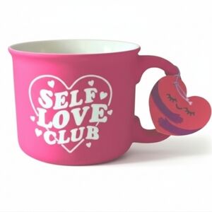 Sunday Morning Ceramics Hot Pink Self Love Club Coffee Mug 16oz Cup